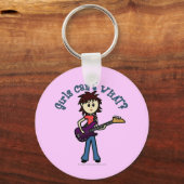 ライトベースギターガール キーホルダー (正面)