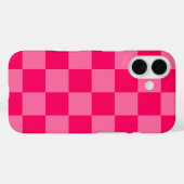 ライトホットピンク市松模様にパターンデザイン Case-Mate iPhoneケース (裏面 (横))