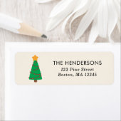 ライトホリデー付きクリスマスツリー ラベル (インサイチュ)