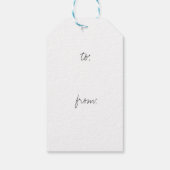 ライトホワイトク淡い色のリスマスオーナメントバルブツリー ギフトタグ (裏面)