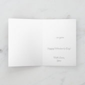 ライトホワイトヘッドホースポートレートヴィンテージバレンタイン シーズンカード (内部)