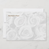ライトホワイトローズバックグラウンドブライダルシャワー招待状 招待状 (裏面)
