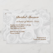 ライトホワイトローズバックグラウンドブライダルシャワー招待状 招待状 (正面/裏面)