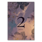 ライトボエレガントーホフローラパープルバラ金ゴールド結婚ズ テーブルナンバー (裏面)