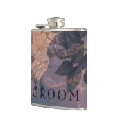 ライトボホエレガントパープルバラ金ゴールドGroomsmen フラスク (左)