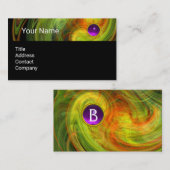 ライトボルテックスイエローブラックパープルジェムモノグラム 名刺 (正面/裏面)