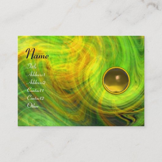 ライトボルテックストパーズグリーンイエローオレンジブルー 名刺 (正面)