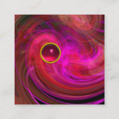 ライトボルテックスバタフライウィング、ルビーホットピンクブラック スクエア名刺 (裏面)