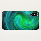ライトボルテックス鮮やか、青 Case-Mate iPhoneケース (裏面(横))