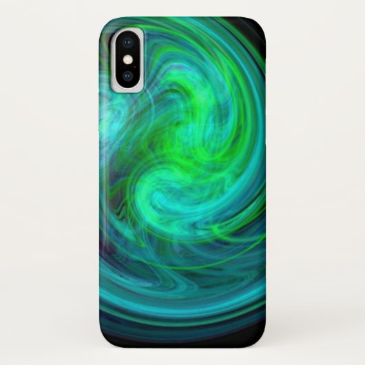 ライトボルテックス鮮やか、青 Case-Mate iPhoneケース (裏面)