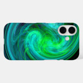 ライトボルテックス鮮やか、青 Case-Mate iPhoneケース (裏面 (横))