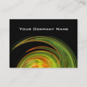 ライトボルテックス、イエローオレンジグリーンフラクタル黒 名刺 (裏面)