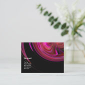 ライトボルテックス、赤ピンクパープルフラクタルフラクタルスワーズブラック 名刺 (スタンド正面)