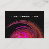 ライトボルテックス、赤ピンクパープルフラクタルフラクタルスワーズブラック 名刺 (裏面)