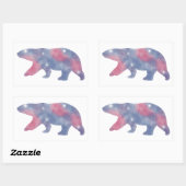 ライトポーラベア星景ステッカー 長方形シール (シート)