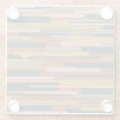 ライトミッドセンチュリーモダン幾何学模様の錆 ガラスコースター (裏面)