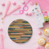 ライトミッドセンチュリーモダン幾何学模様の錆 ペーパープレート (パーティー)