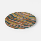 ライトミッドセンチュリーモダン幾何学模様の錆 ペーパープレート (アングル)