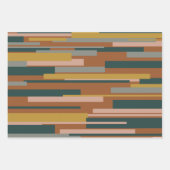 ライトミッドセンチュリーモダン幾何学模様の錆 ラッピングペーパーシート (正面)