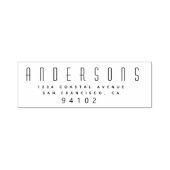 ライトミニマリストスクリプト差出人住所スタンプ セルフインキングスタンプ (デザイン)