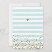 ライトミントグリーン金ゴールドSweet sixteenパーティー誕生日 招待状 (裏面)