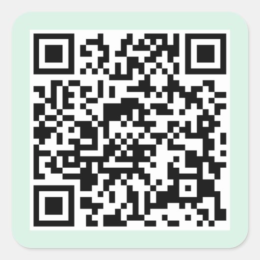ライトミントグリーンQRコード スクエアシール (正面)