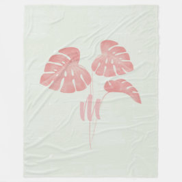 ライトミントピンク離れズモノグラムフリースブランケット フリースブランケット