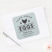 ライトミントフパーソナライズされたァームフレッシュエッグ スクエアシール (封筒)
