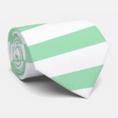 ライトミント無地のカラーストライプズ休暇サマー ネクタイ (ロール)