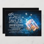 ライトメイソンのジャー&ホタルのブライダルシャワー招待状 招待状 (正面/裏面)