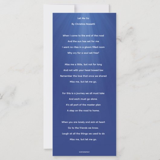 ライトメモリアルカードの編集可能なフォトレイ (裏面)