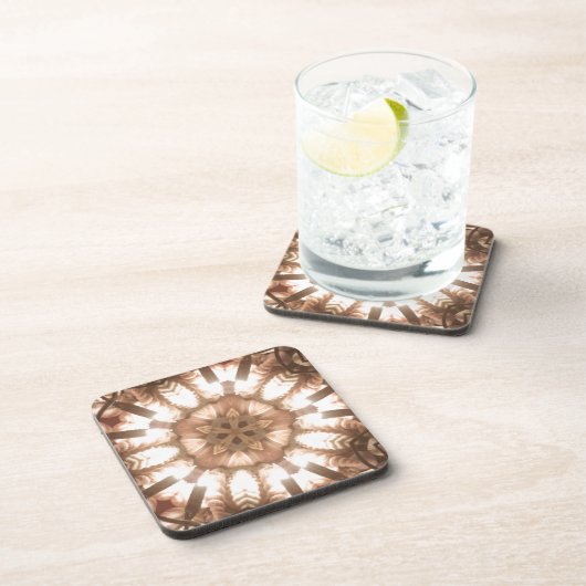 ライトメリークリスマスツリーライト万華鏡のように千変万化するパターンアート コースター (右側)