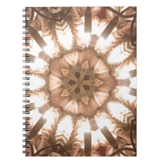 ライトメリークリスマスツリーライト万華鏡のように千変万化するパターンアート ノートブック (正面)