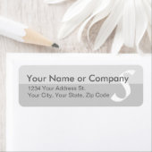 ライトモダングレー差出人住所ラベル ラベル (インサイチュ)