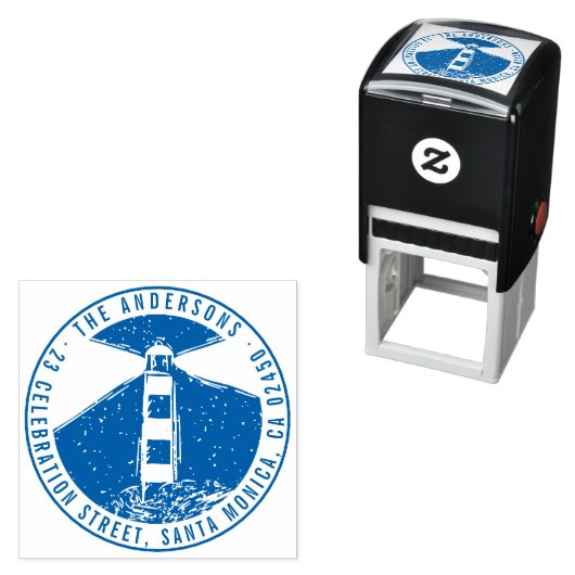 ライトモダンハウスラウンドファミリーネーム差出人住所 セルフインキングスタンプ (インサイチュ)