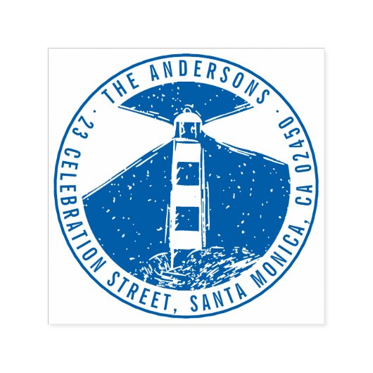 ライトモダンハウスラウンドファミリーネーム差出人住所 セルフインキングスタンプ (デザイン)