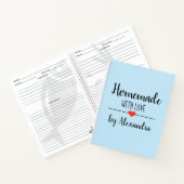 ライトモダンブルーの自家製ラブレシピ ノートブック (内部)