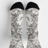 ライトモノクロ大理石トイレクルーソックス ソックス (上部)