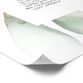 ライトユーカリプタスグロー金ゴールドイベントシーティングチャート9 ポスター (角)