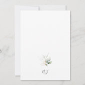 ライトユーカリプトゥスグロー金ゴールド卒業パーティー 招待状 (裏面)