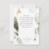 ライトユーカリプトゥスグロー&金ゴールドサンキューカード サンキューカード (裏面)