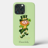 ライトライムグリーンの幸運グリーン+ノーム Case-Mate iPhoneケース (裏面)