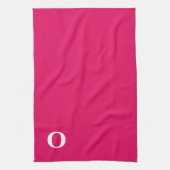 ライトラズベリーファッショナブル文字 キッチンタオル (縦)