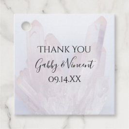 ライトラベンダーのクリスタル結婚ズありがとう フェイバータグ