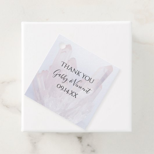 ライトラベンダーのクリスタル結婚ズありがとう フェイバータグ (インサイチュ)