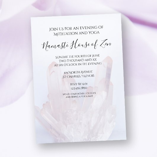 ライトラベンダーの結晶の瞑想/ヨガワークショップ 招待状