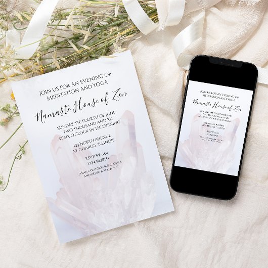 ライトラベンダーの結晶の瞑想/ヨガワークショップ 招待状