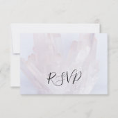 ライトラベンダークリスタルウェディングRSVP返信カード 出欠カード (正面)