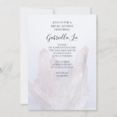 ライトラベンダーパープルクリスタルブライダルシャワー 招待状 (正面)