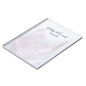 ライトラベンダーパープルクリスタル結婚ズゲストブック ノートブック (左側)